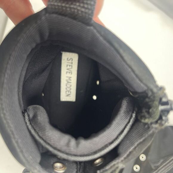 Steve Madden Women's Nayra Platform Lace Up Black Mult Booties Size 7 - Picture 5 of 7